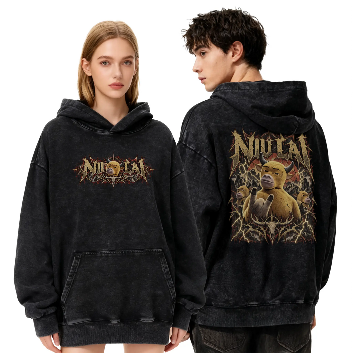 重金屬牛來衛衣