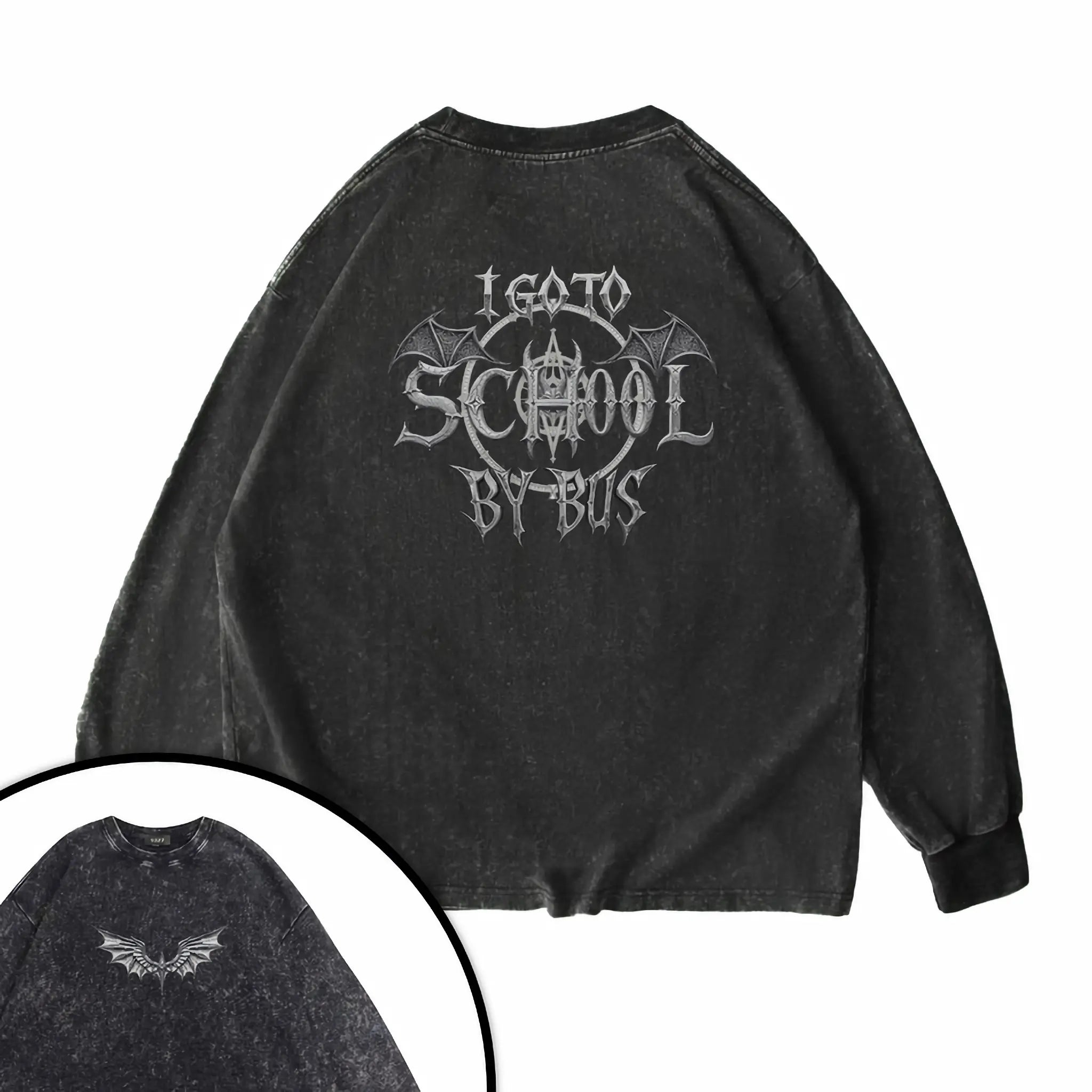 哥德風I Go To School By Bus - 衛衣