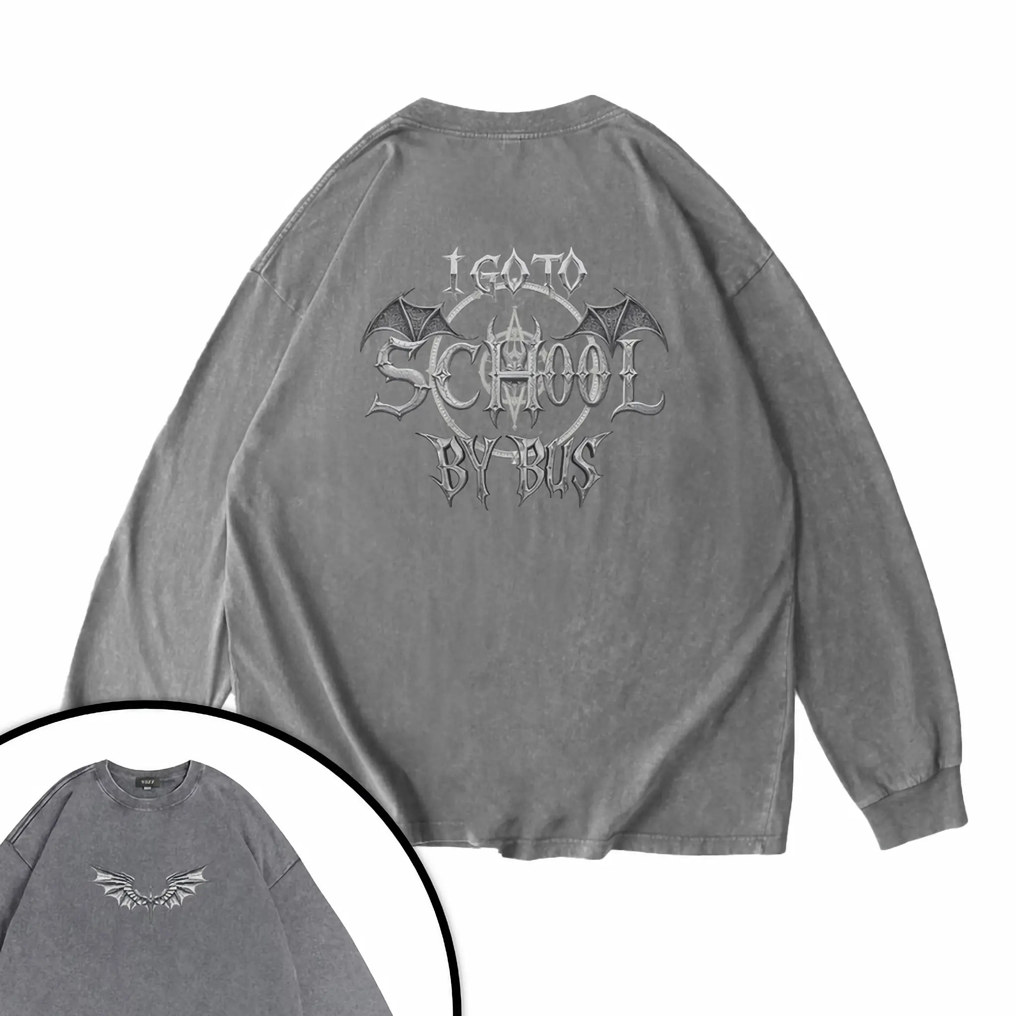 哥德風I Go To School By Bus - 衛衣