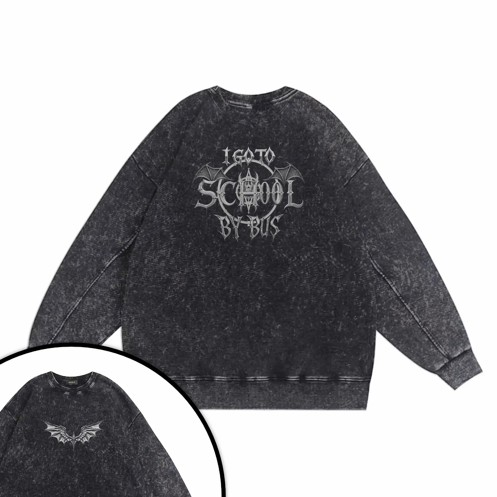 哥德風I Go To School By Bus - 衛衣