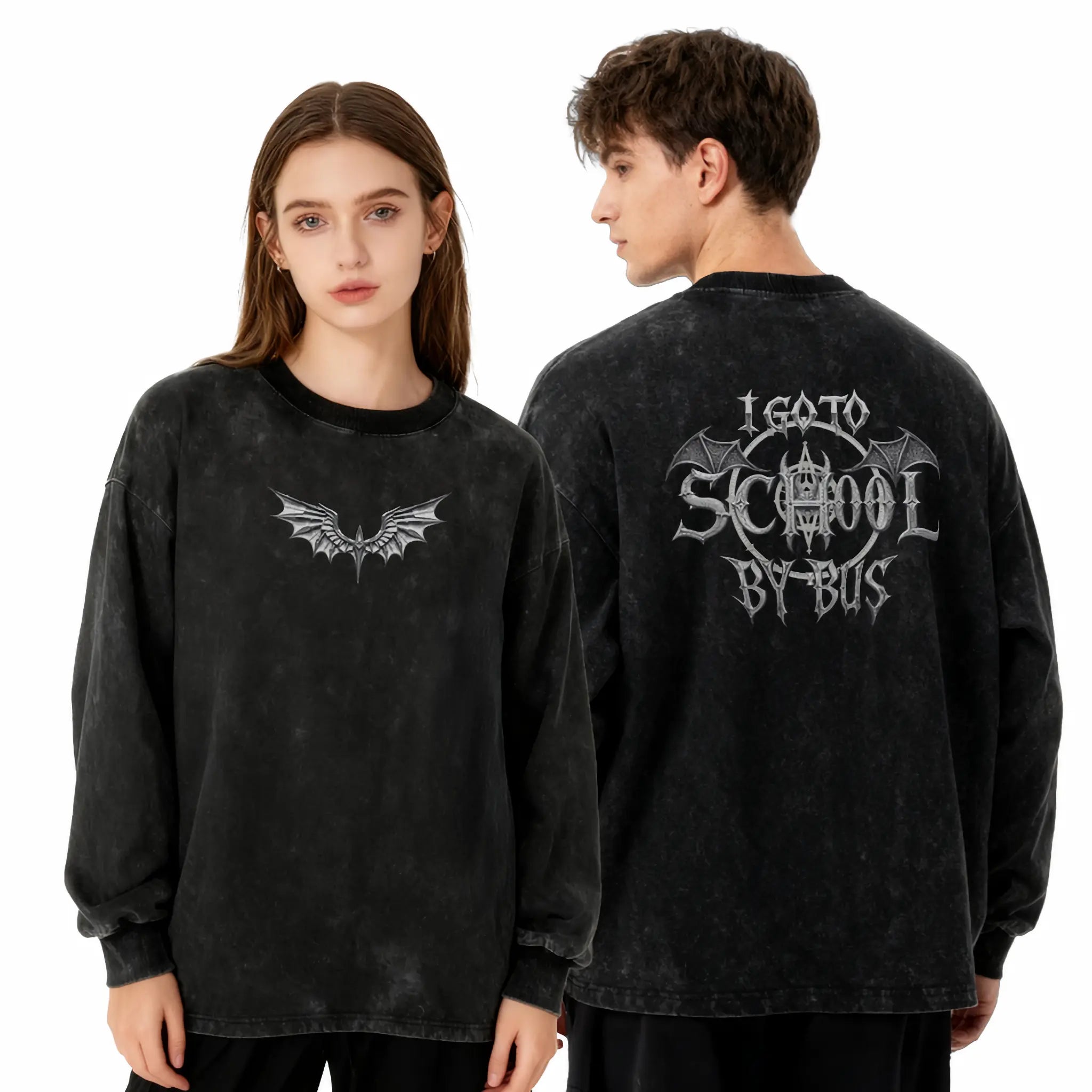 哥德風I Go To School By Bus - 衛衣