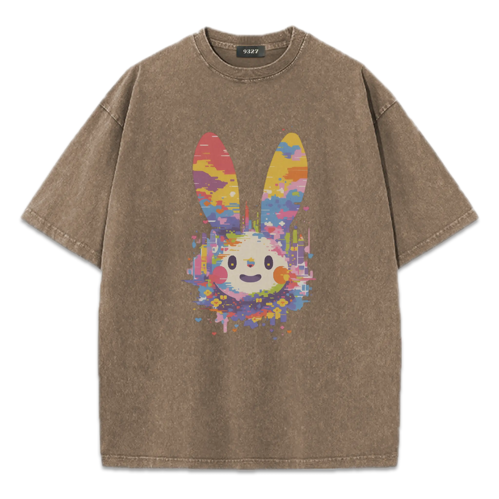 活在七彩都市應要微笑,兔子君T恤