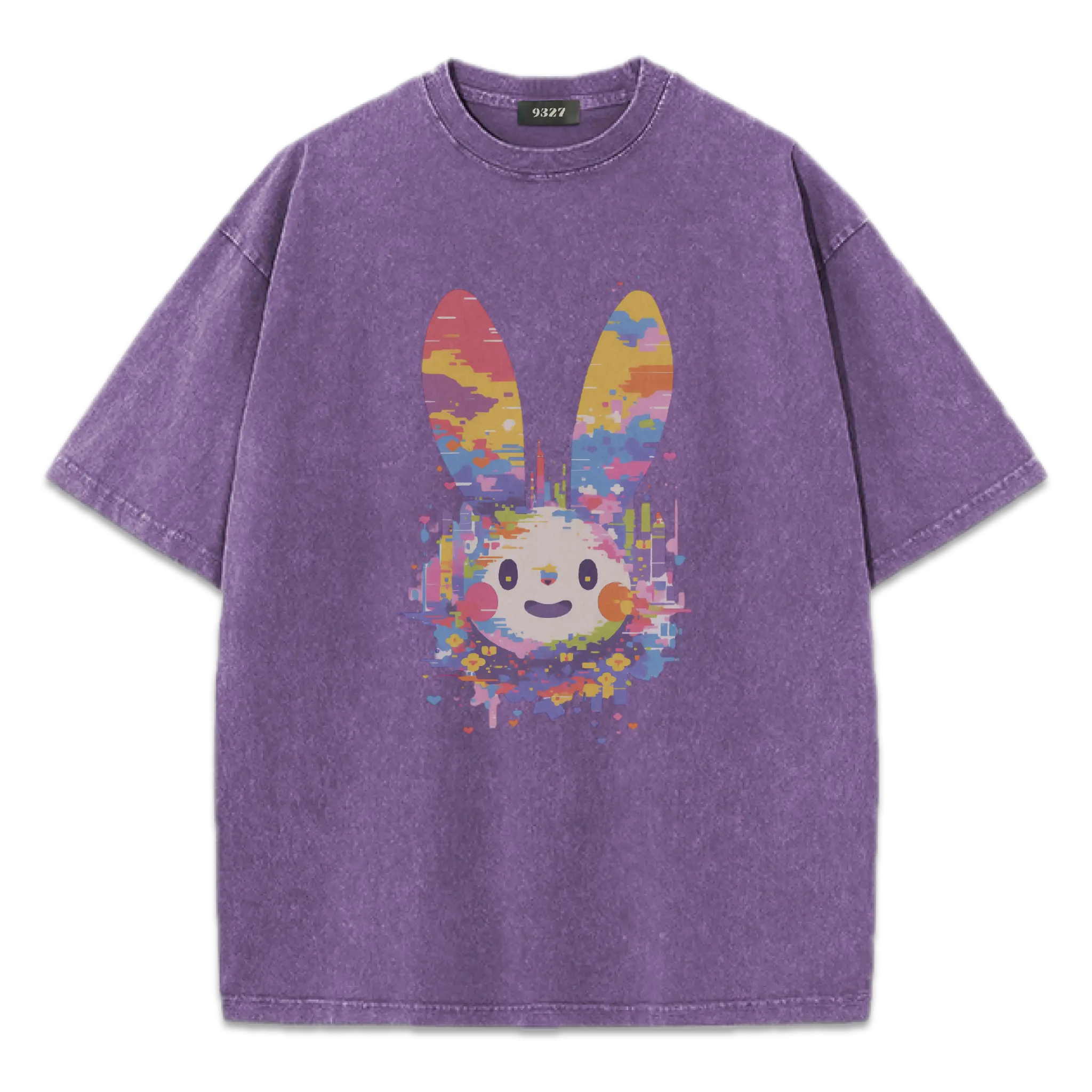 活在七彩都市應要微笑,兔子君T恤