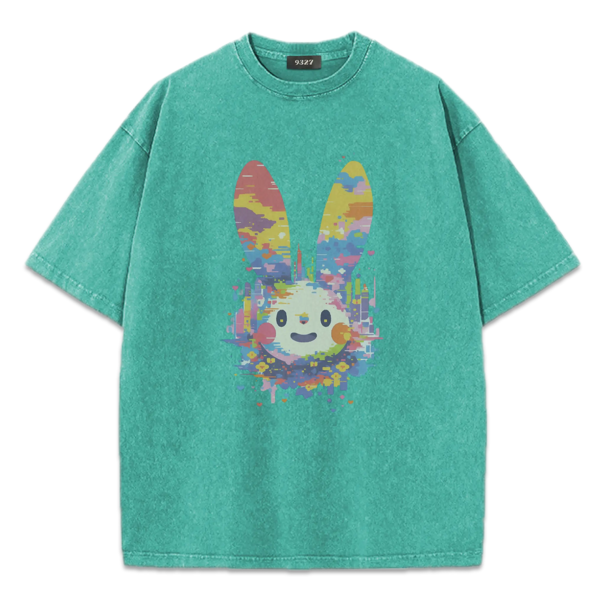 活在七彩都市應要微笑,兔子君T恤