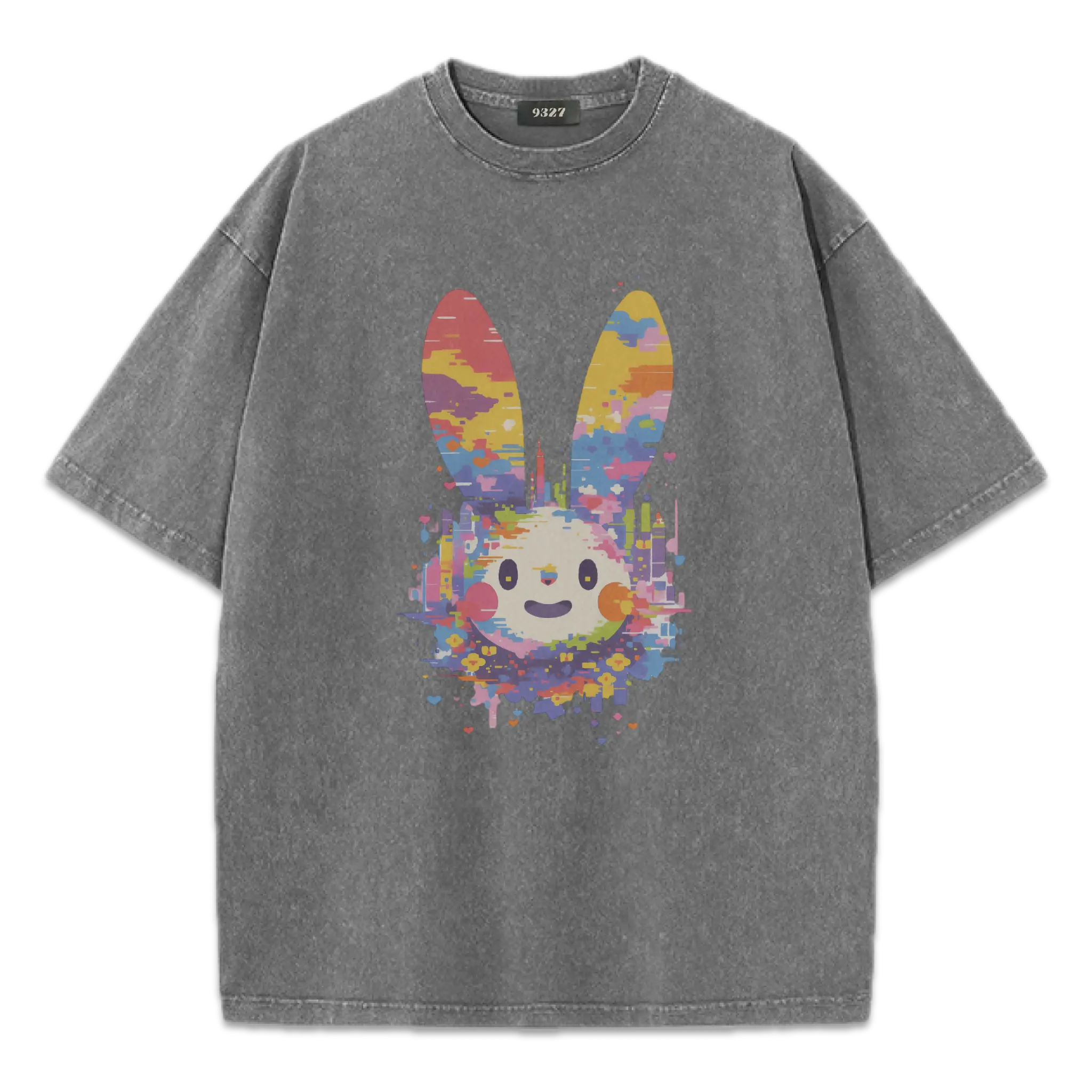 活在七彩都市應要微笑,兔子君T恤