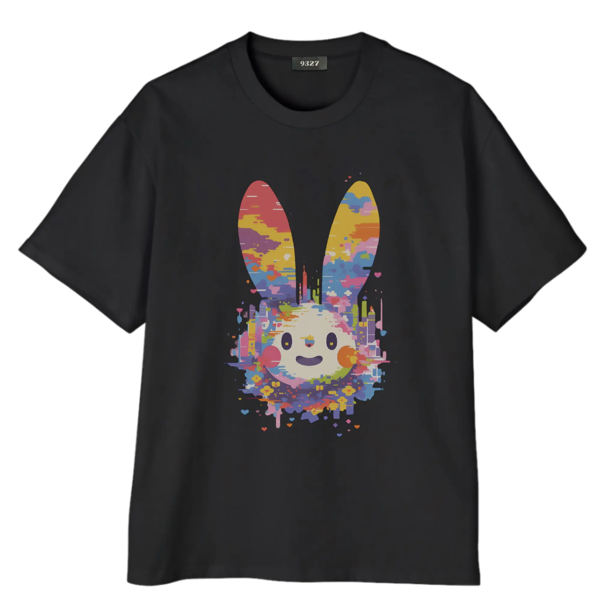 活在七彩都市應要微笑,兔子君T恤