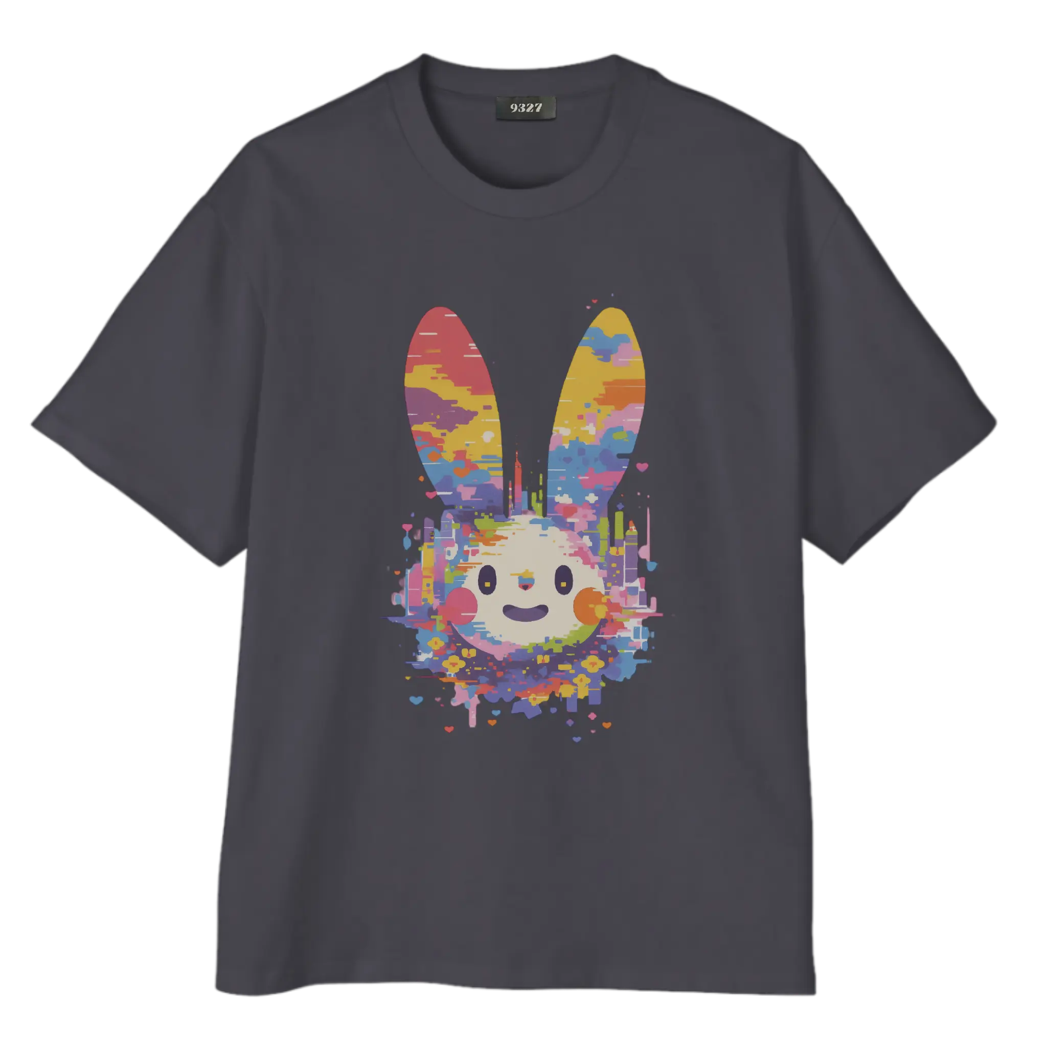 活在七彩都市應要微笑,兔子君T恤