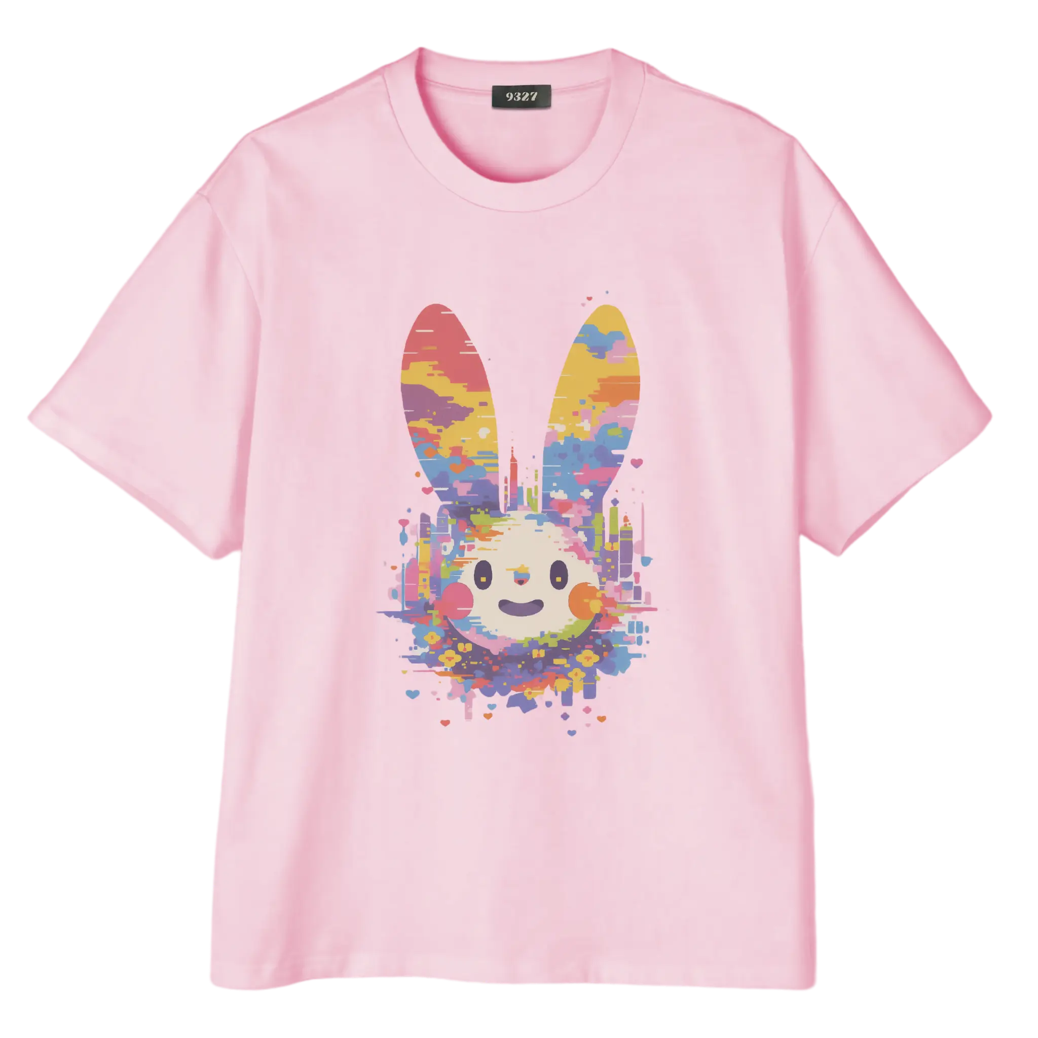 活在七彩都市應要微笑,兔子君T恤