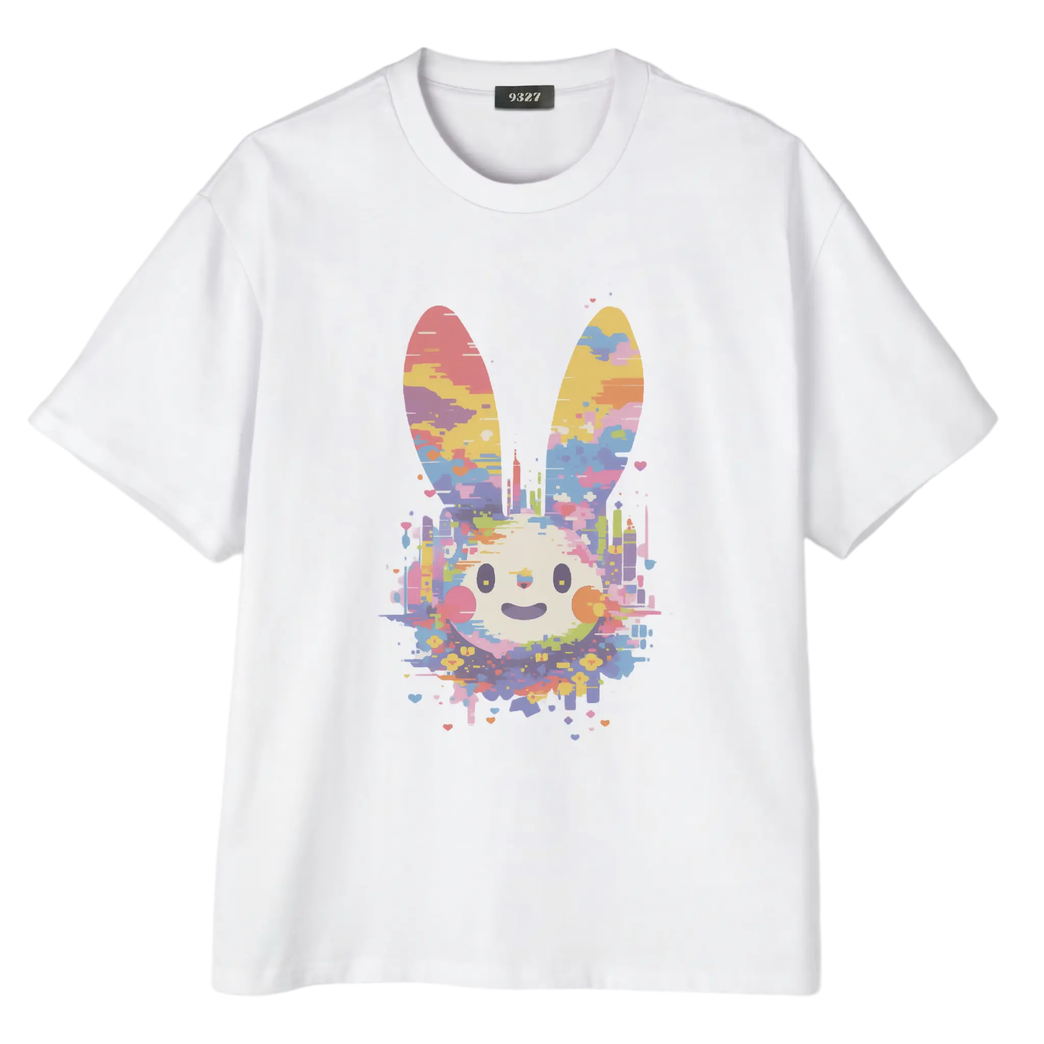 活在七彩都市應要微笑,兔子君T恤