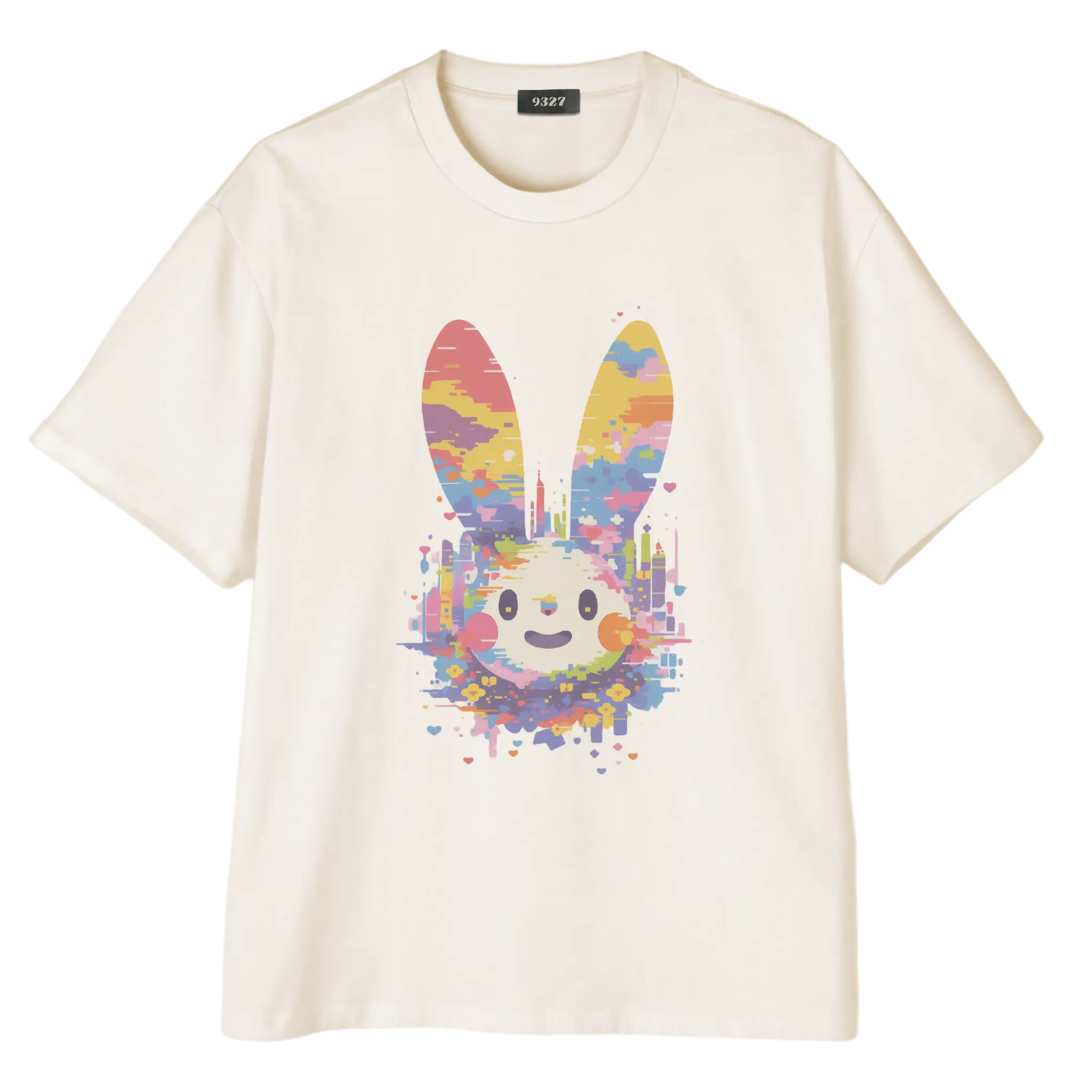 活在七彩都市應要微笑,兔子君T恤