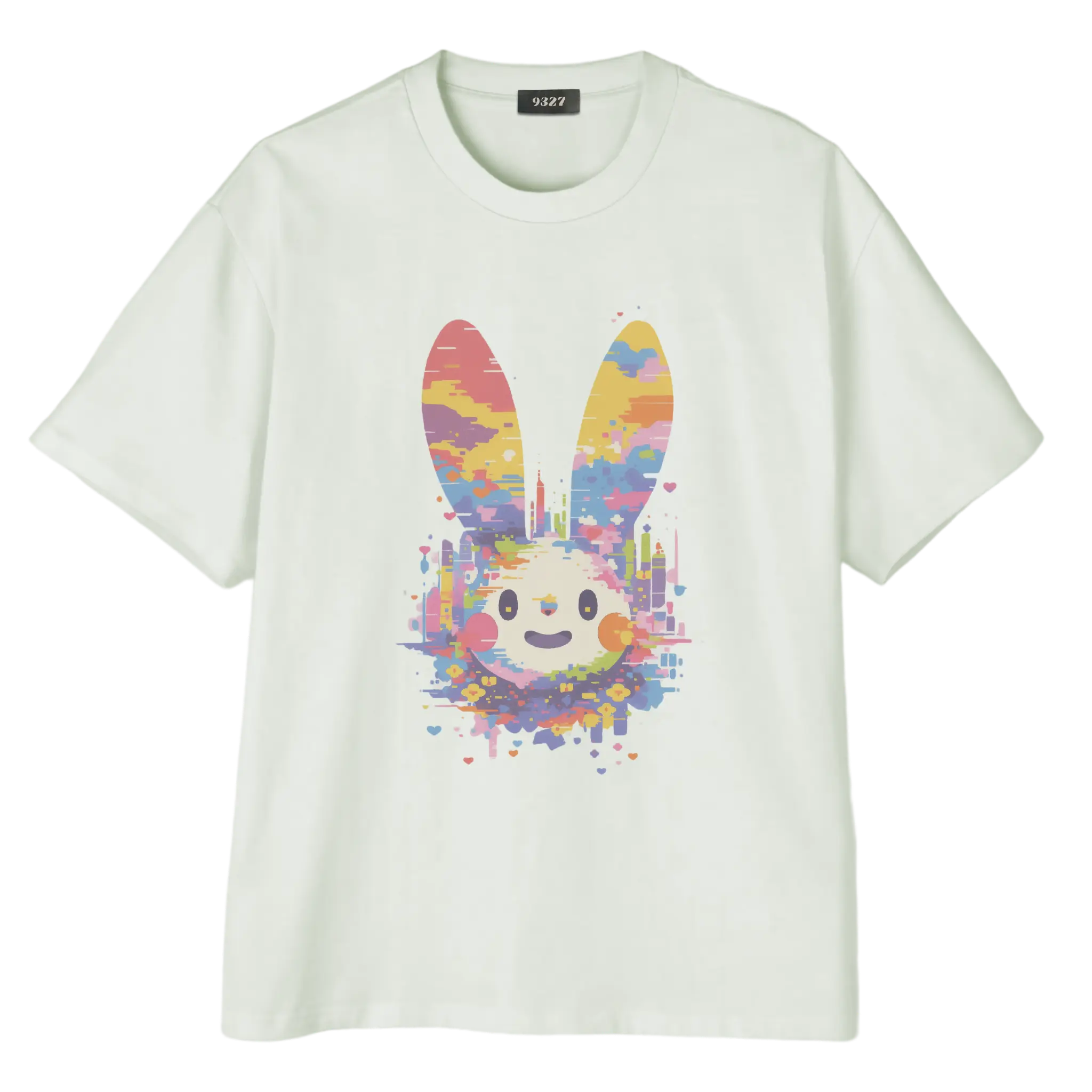 活在七彩都市應要微笑,兔子君T恤