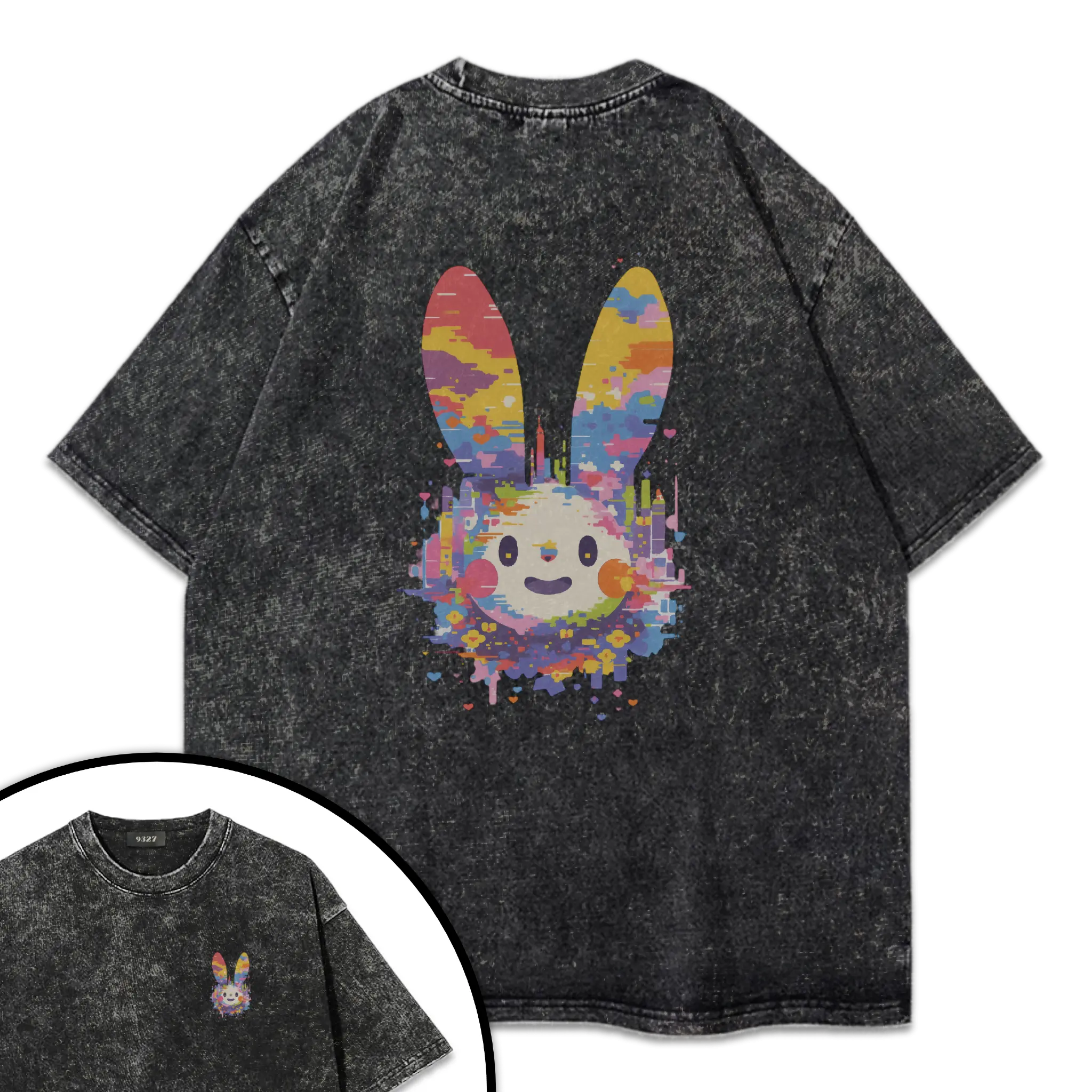 活在七彩都市應要微笑,兔子君T恤