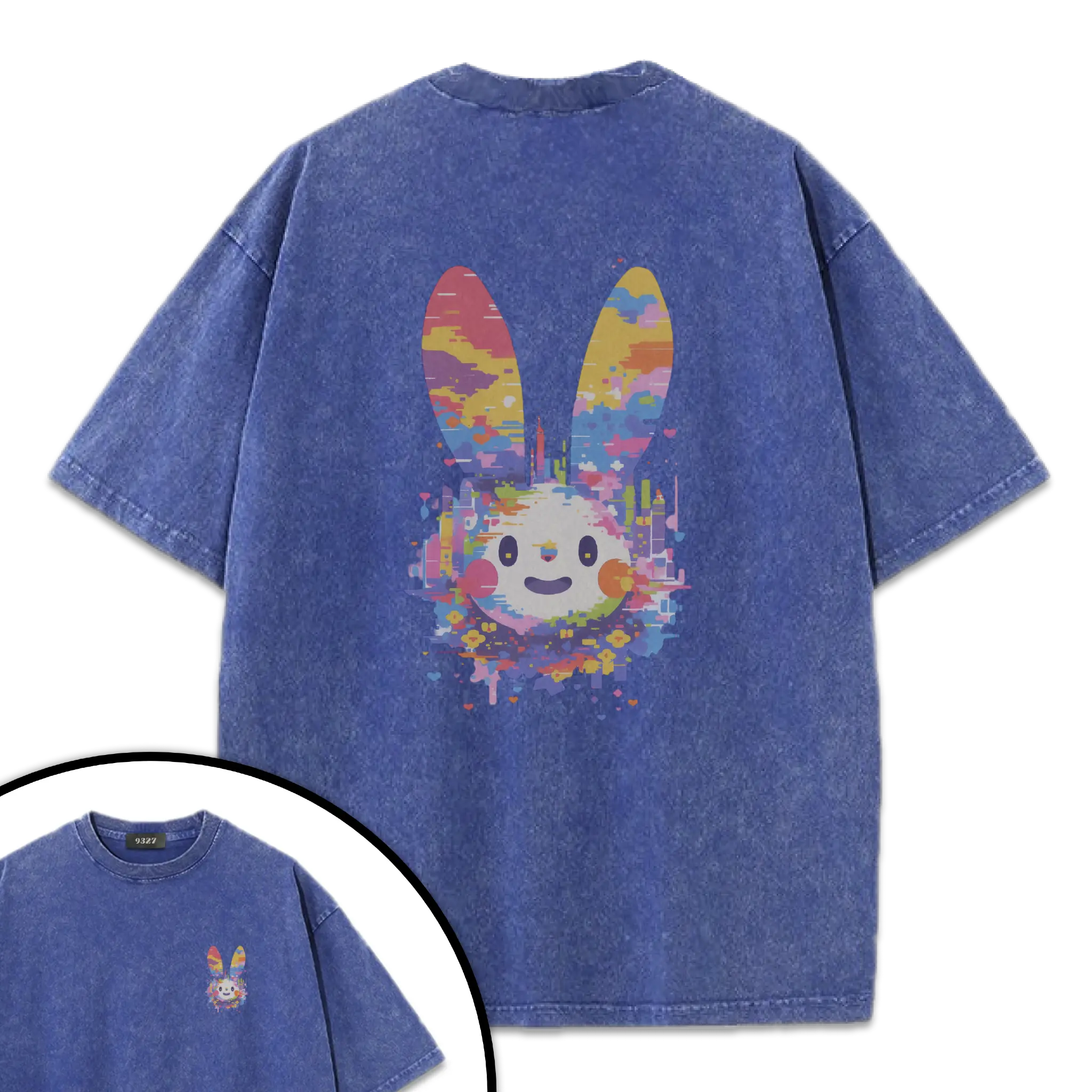 活在七彩都市應要微笑,兔子君T恤