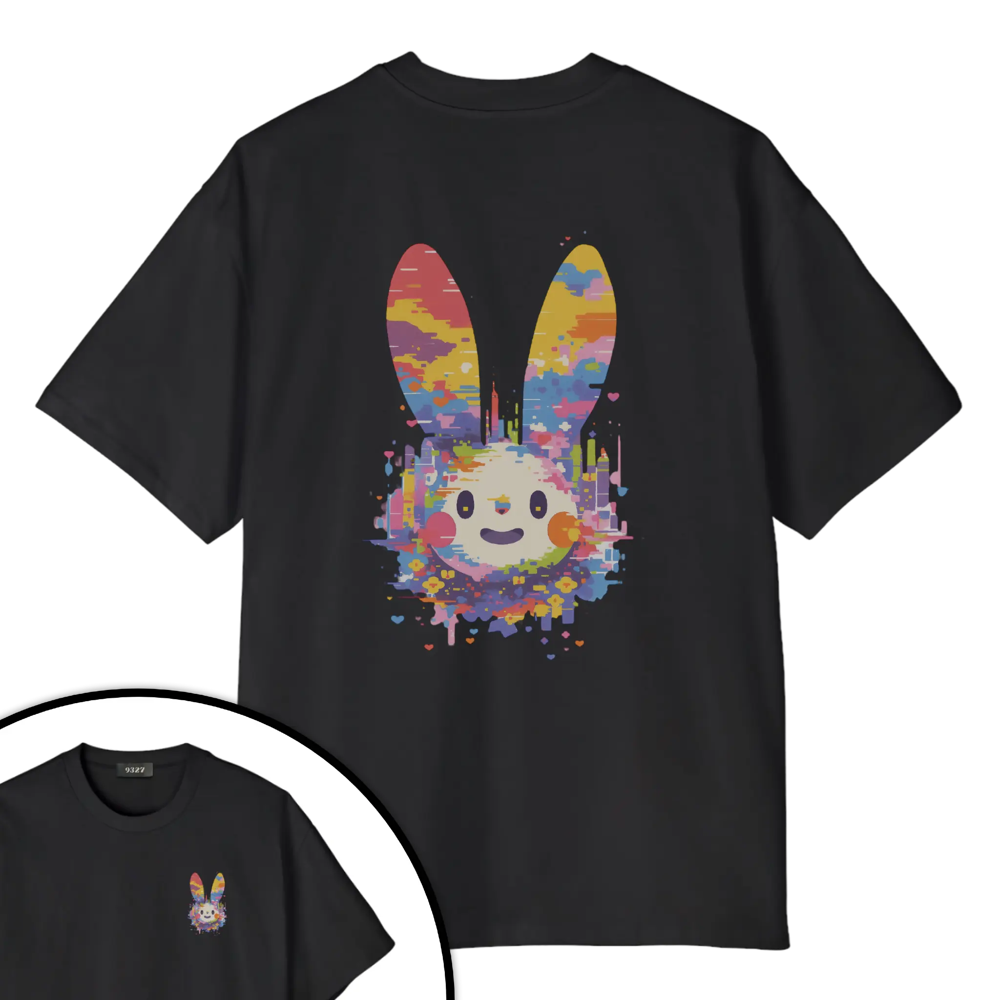 活在七彩都市應要微笑,兔子君T恤