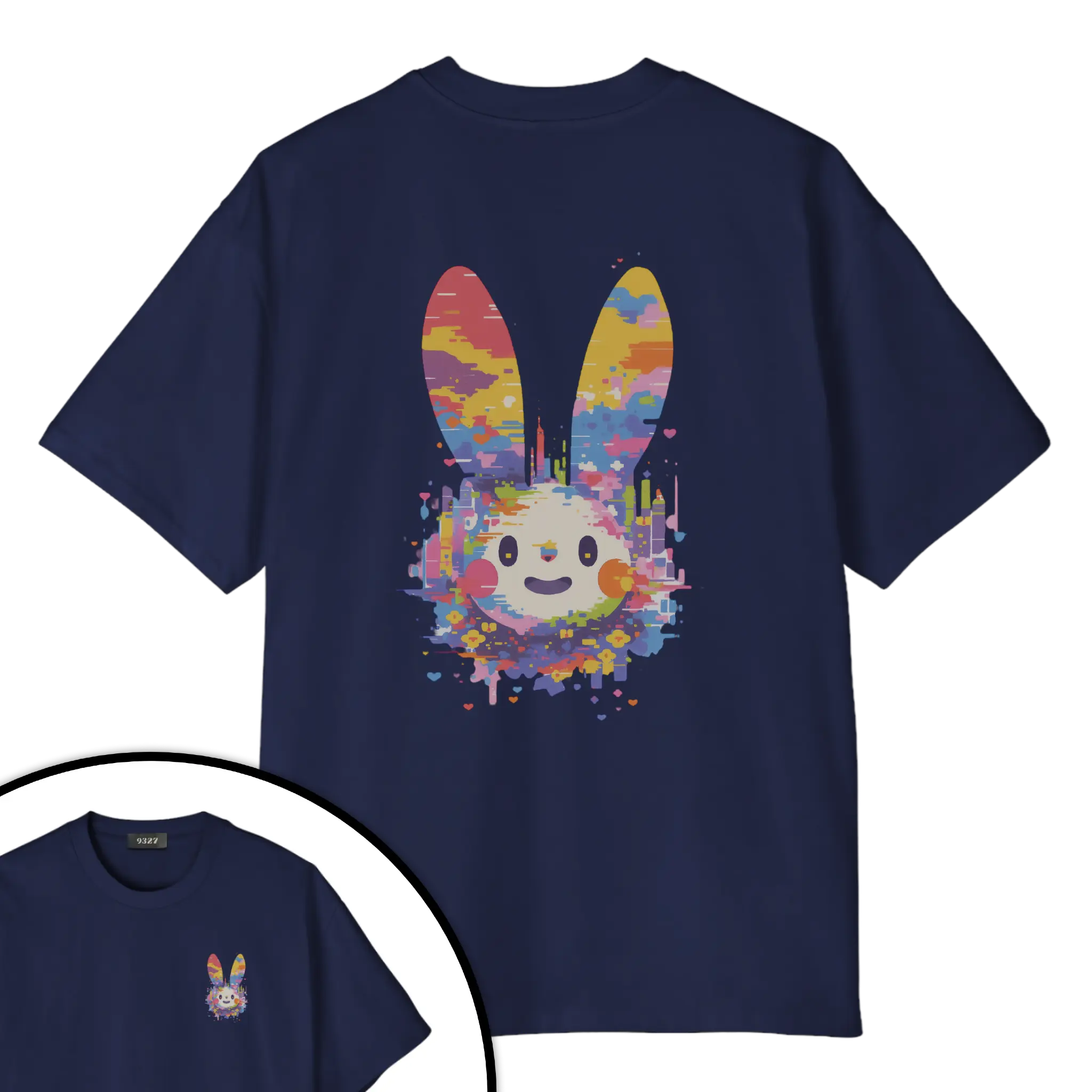 活在七彩都市應要微笑,兔子君T恤