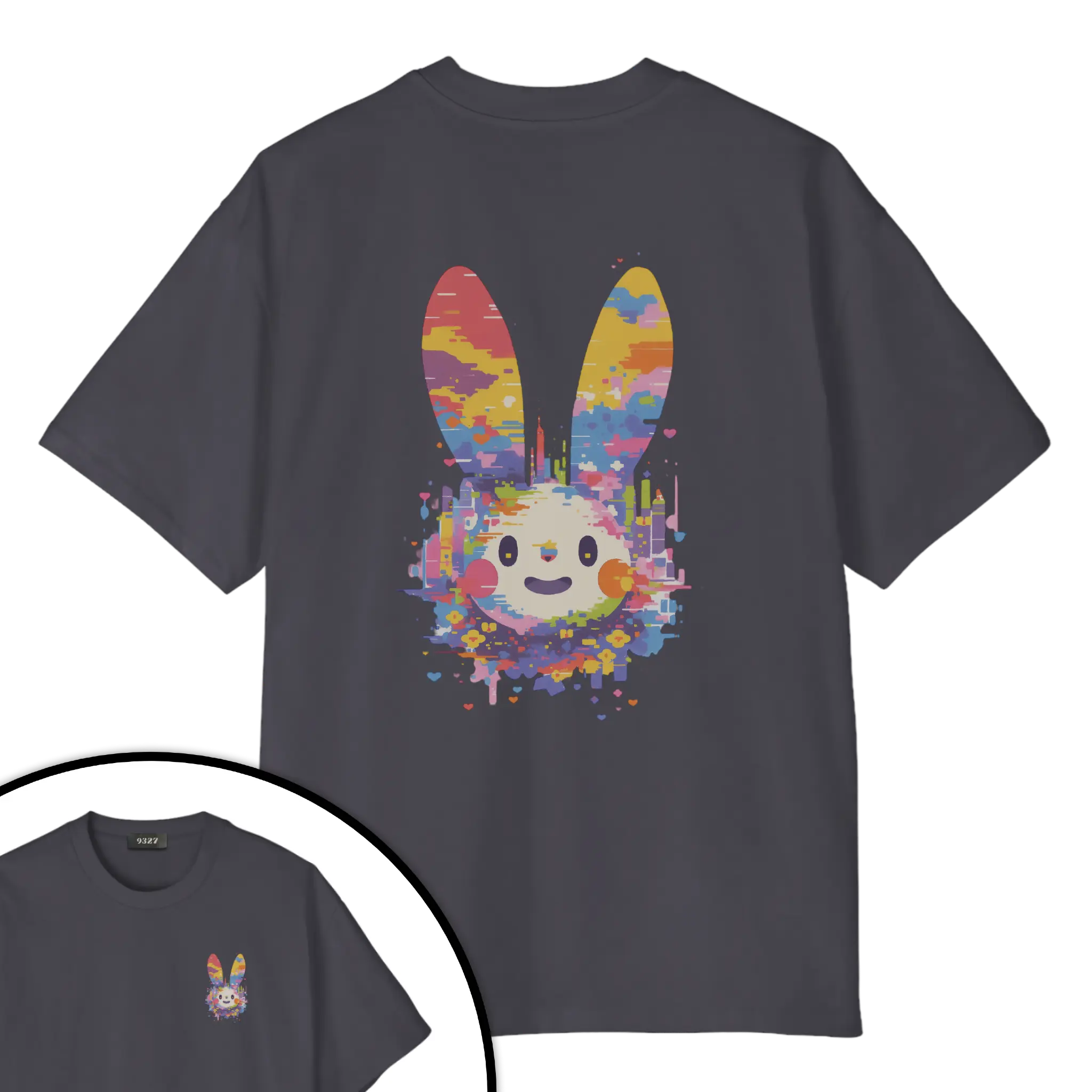 活在七彩都市應要微笑,兔子君T恤