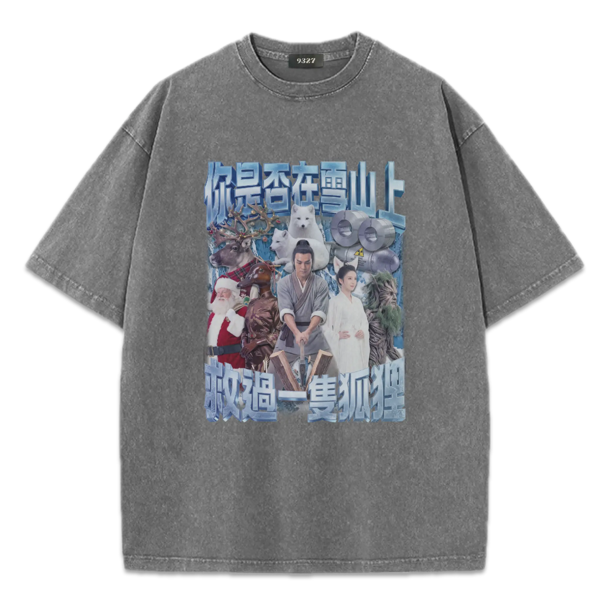 雪山救狐狸T恤