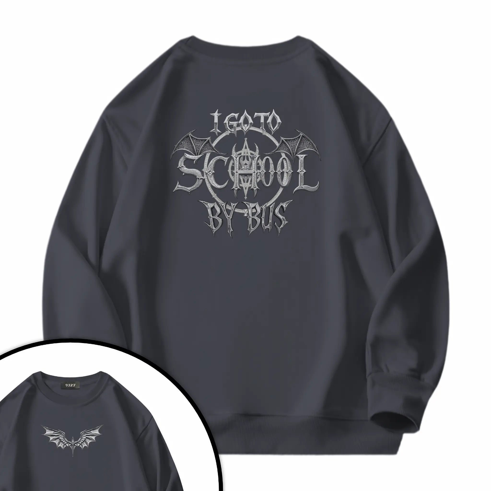 哥德風I Go To School By Bus - 衛衣