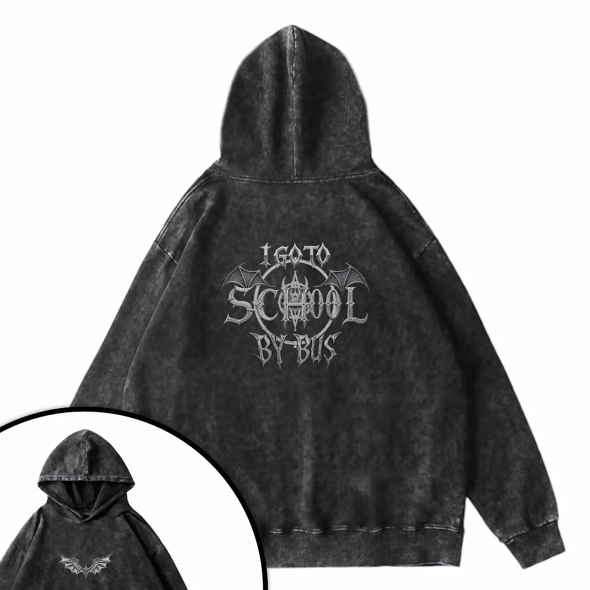 哥德風I Go To School By Bus - 衛衣