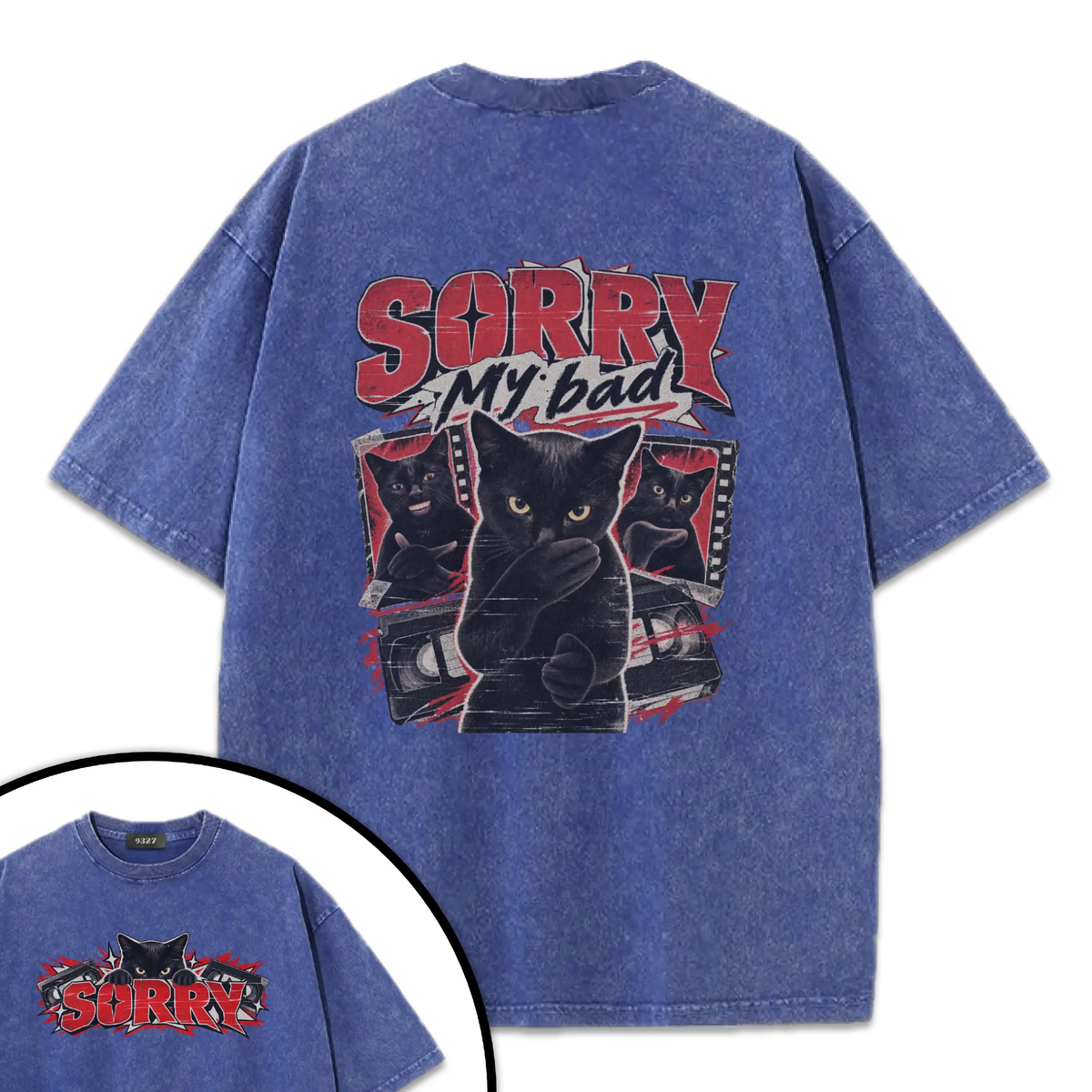 拍手黑貓T恤